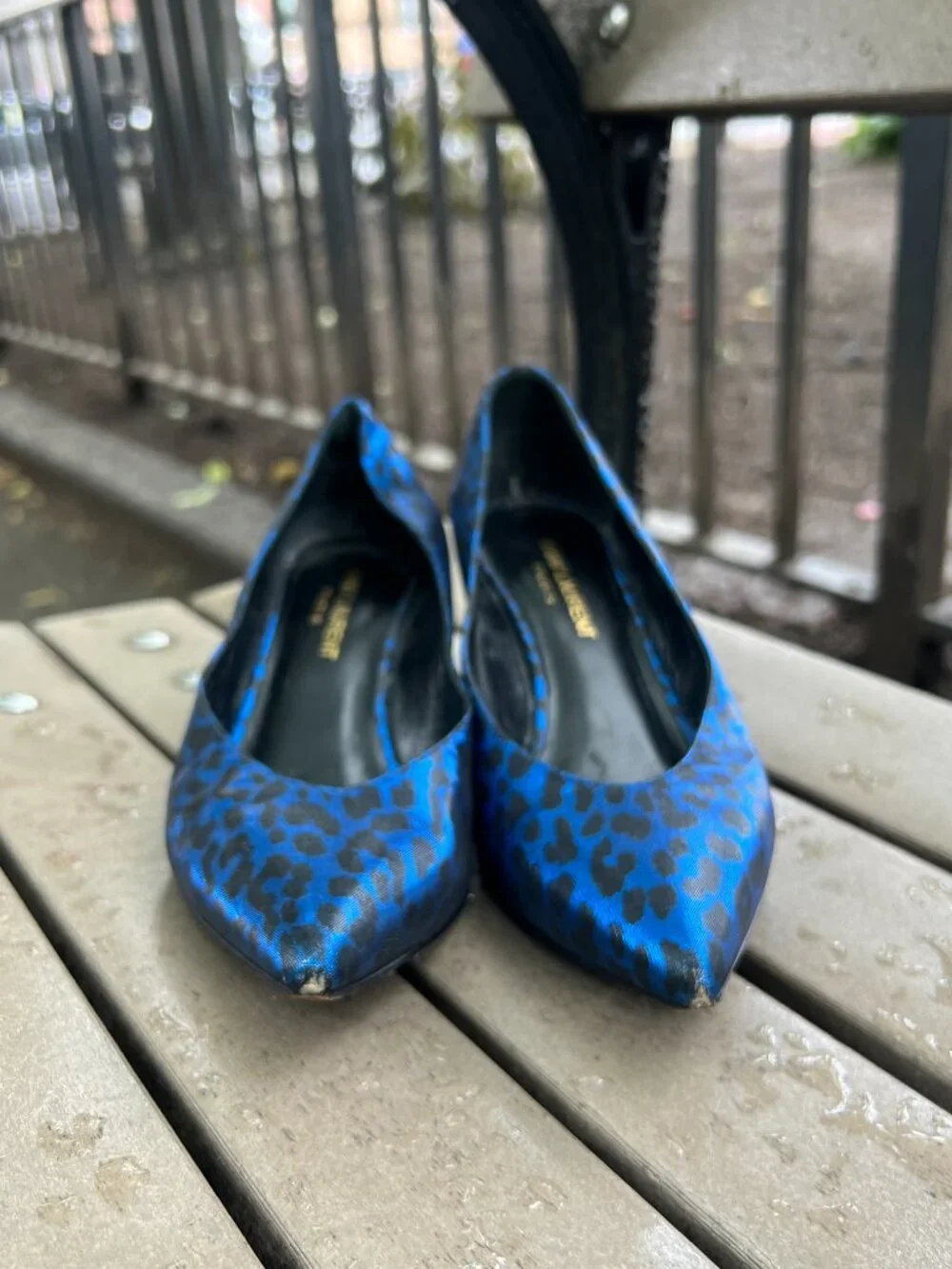 Saint Laurent Paris Blue Leopard Babycat Kitten Heels EU36 YSL Made in Italy - Picture 4 of 6